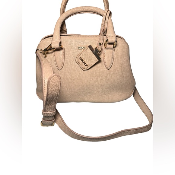 DKNY Beige Satchel with Gold Accents - Picture 11 of 16